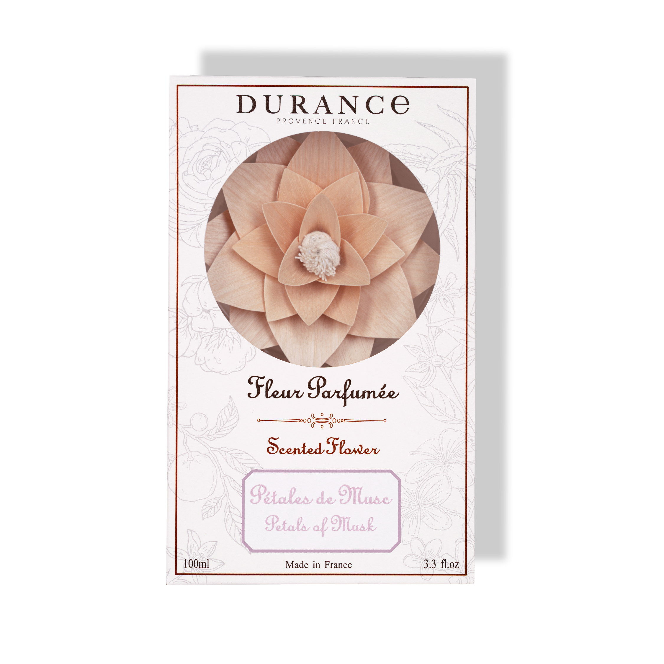 Durance Petal of Musk Scented Flower packaging on a white background